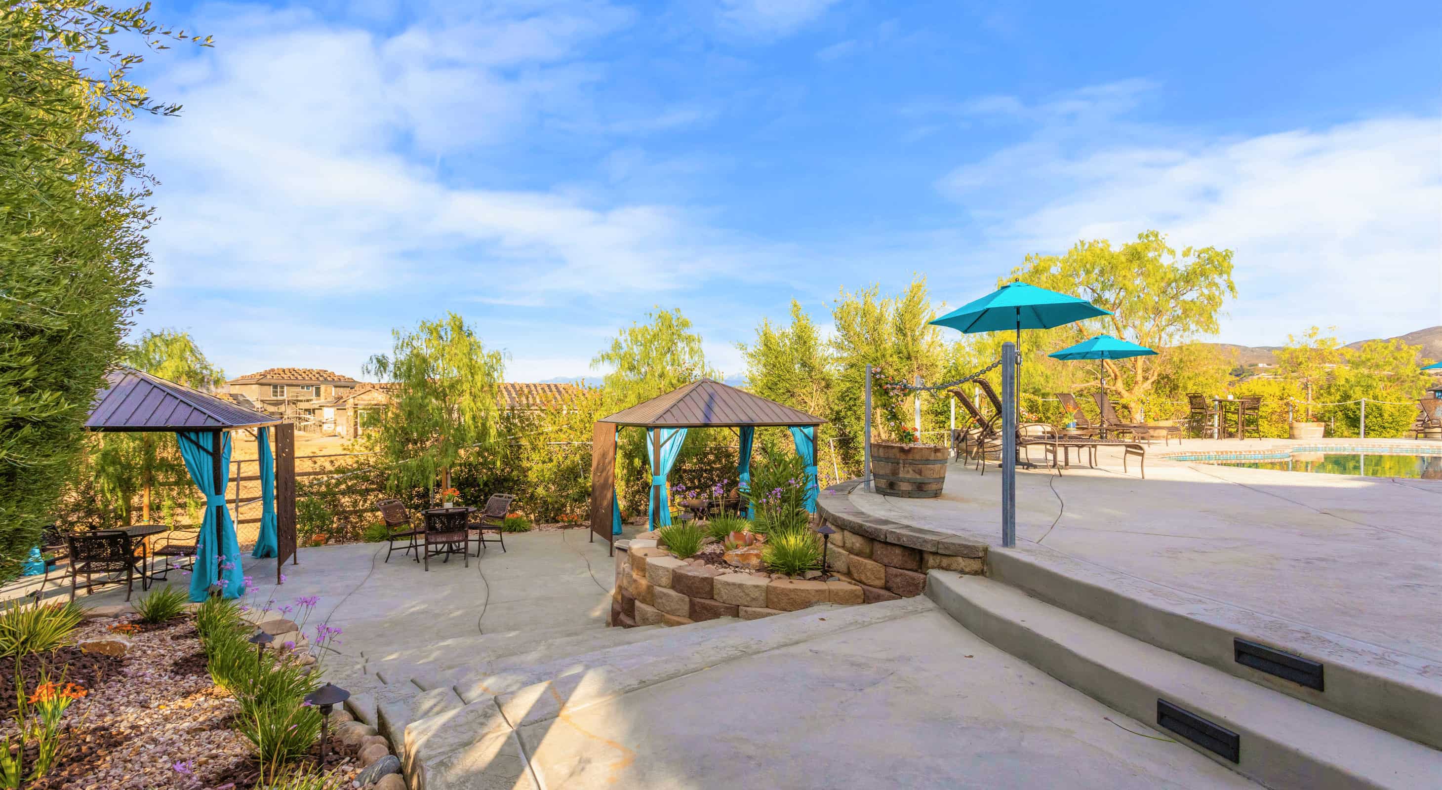 pool area at Villa Inn